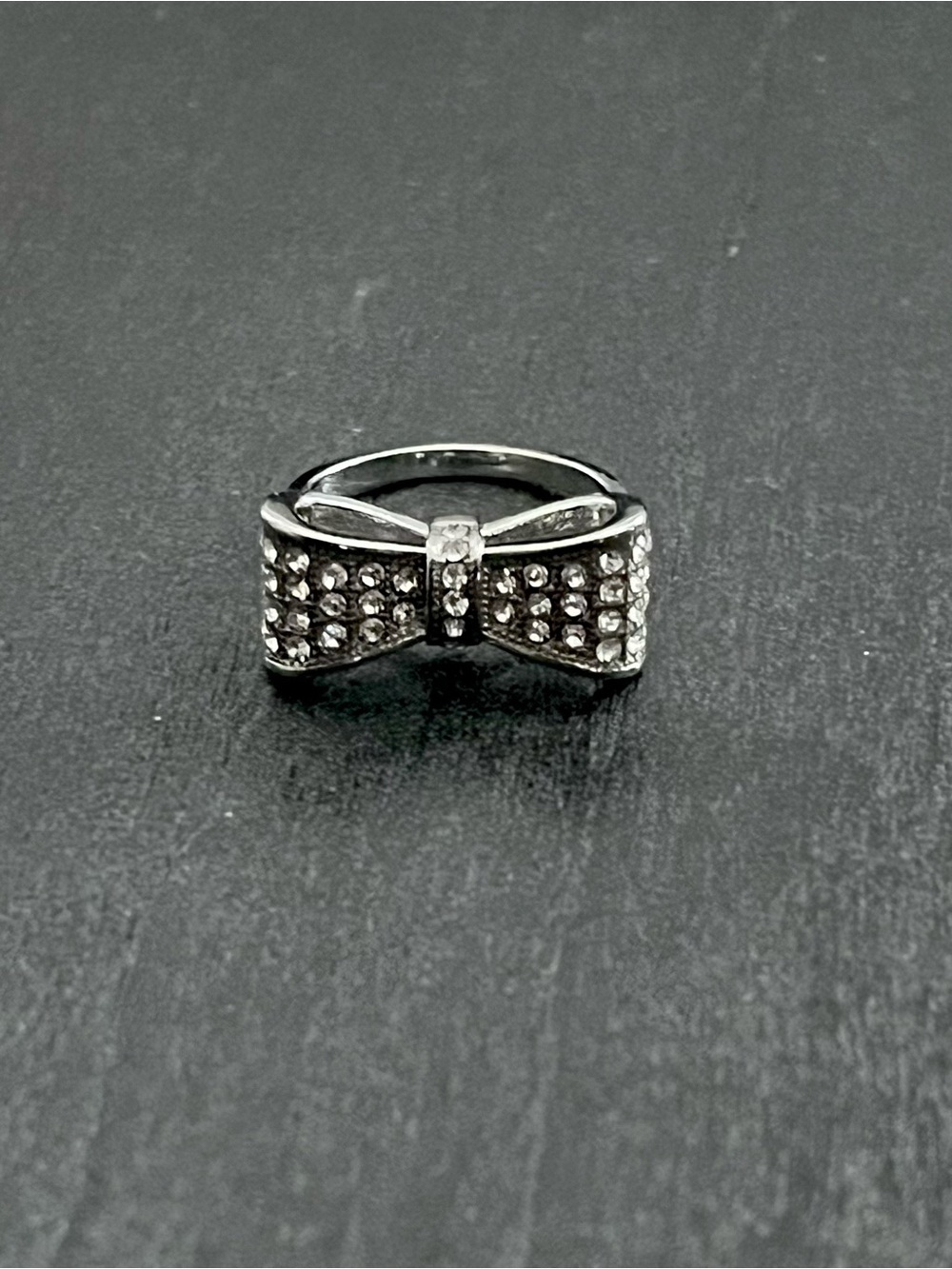 Elegant Silver Bow Ring